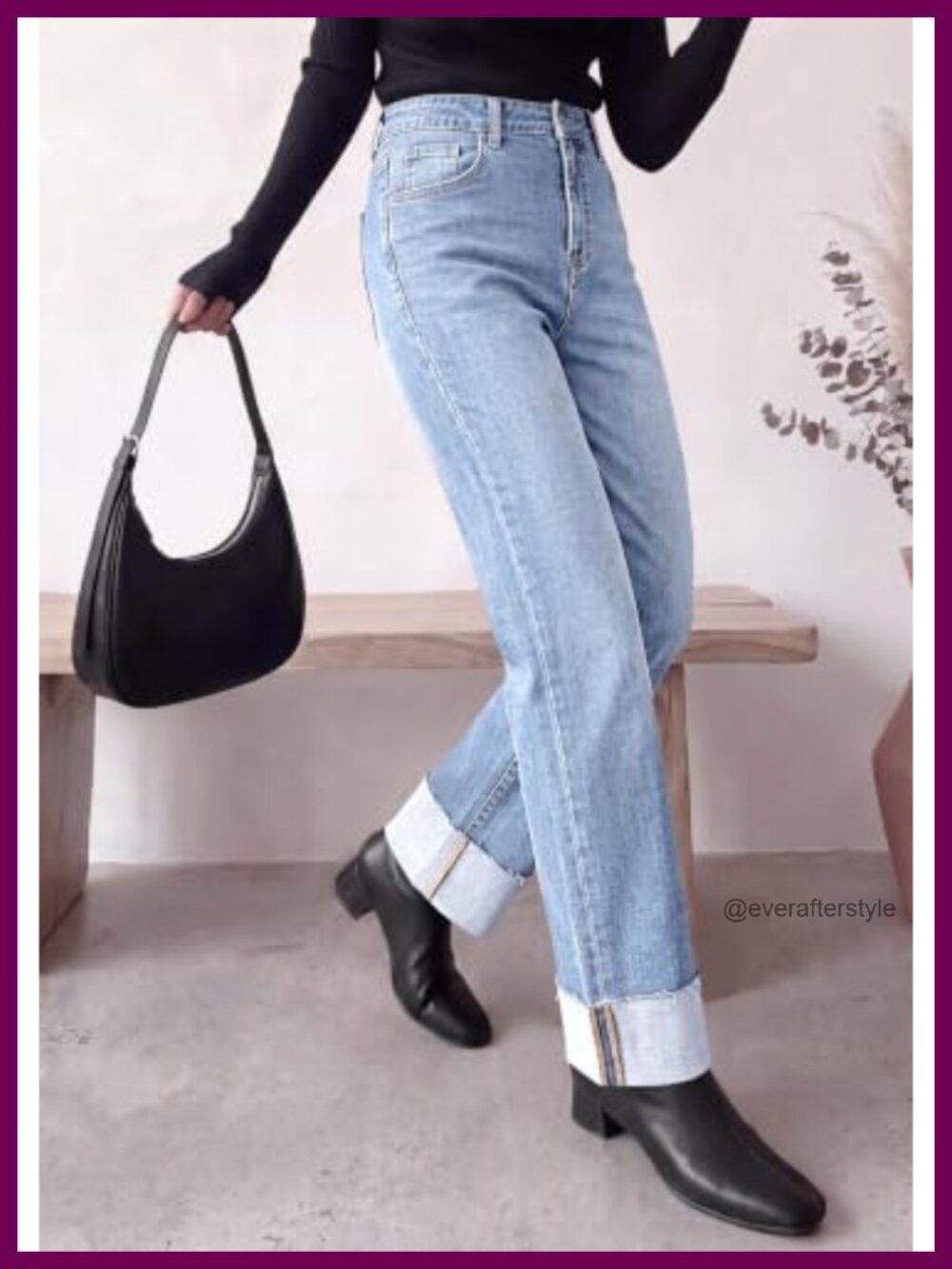 Wide Leg Baggy Denim Jeans High Rise Y2K Stretchy Pants - Picture 6 of 6